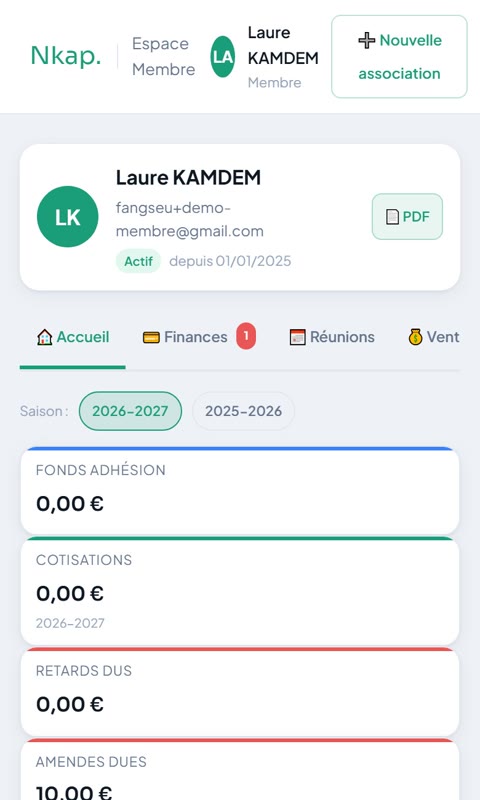 Espace membre