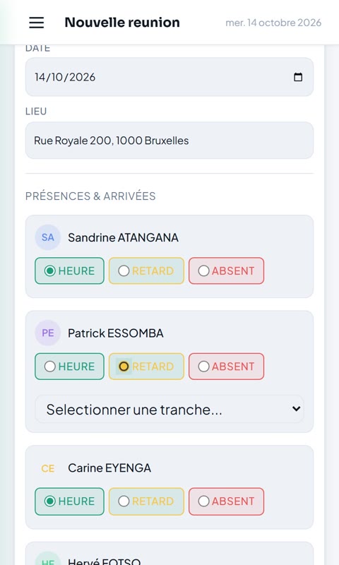 Nouvelle réunion